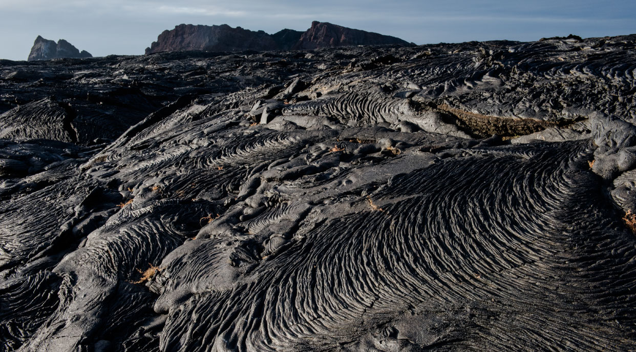 Sullivan bay, solid volcanic lava in the Galapagos Islands